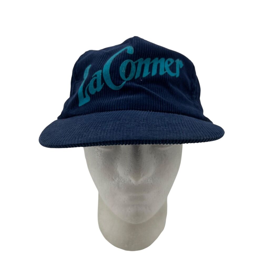 Vintage Smith Western Hat Mens Snapback‎ Navy La Conner Corduroy Baseball Cap